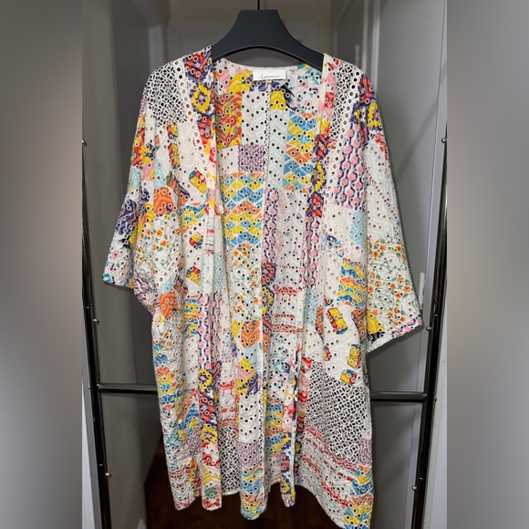 Anthropologie Rayne Patchwork Eyelet Kimono - Picture 4 of 5